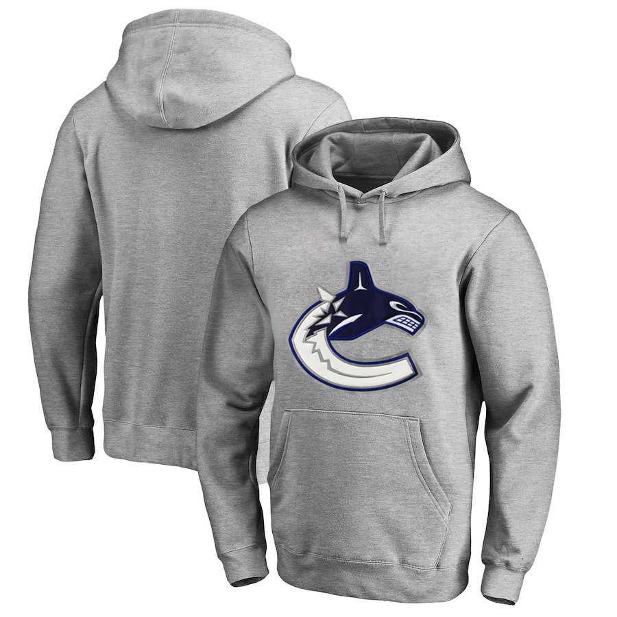 Men's Customized Vancouver Canucks Gray All Stitched Pullover Hoodie,We sell and wholesale Men's Customized Vancouver Canucks Gray All Stitched Pullover Hoodie on line form chian!